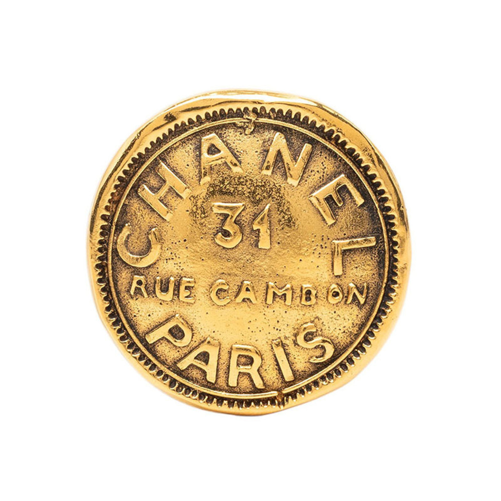 CHANEL Gold Brooch